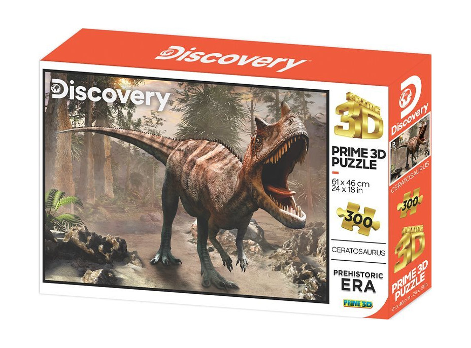 PRIME 3D Puzzle Discovery: Ceratosaurus 3D 300 dílků