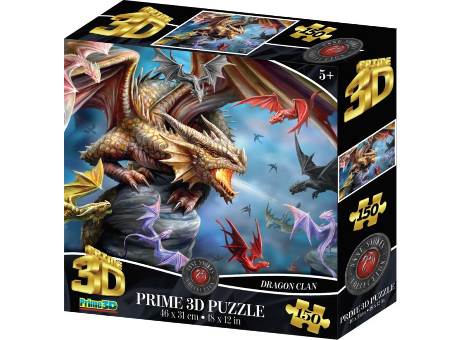 PRIME 3D Puzzle Dračí klan 3D 150 dílků