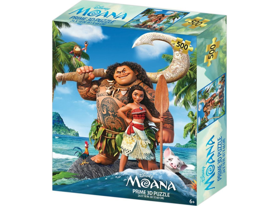 PRIME 3D Puzzle Odvážná Vaiana: Legenda o konci světa 3D 500 dílků