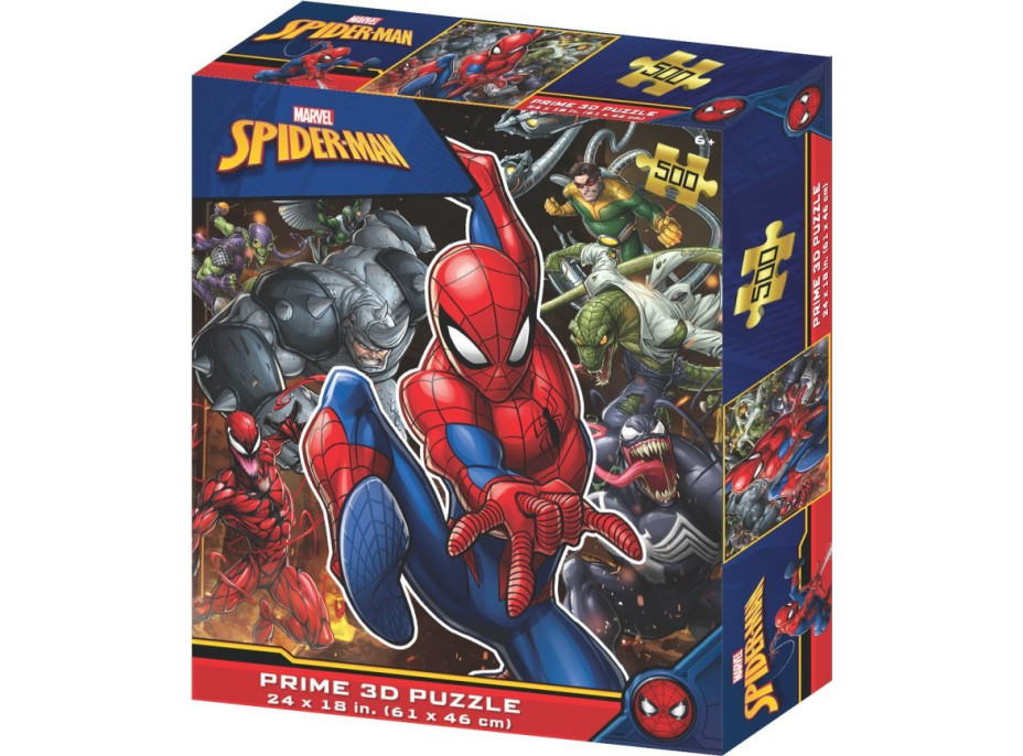 PRIME 3D Puzzle Spiderman 3D 500 dílků