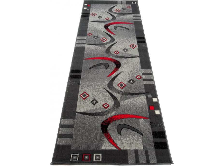 Běhoun TAPIS Modern - šedý/červený