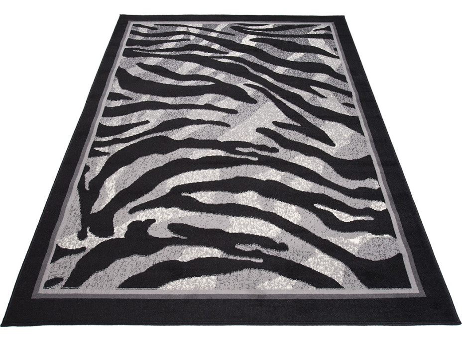 Kusový koberec TAPIS Tiger - šedý/černý