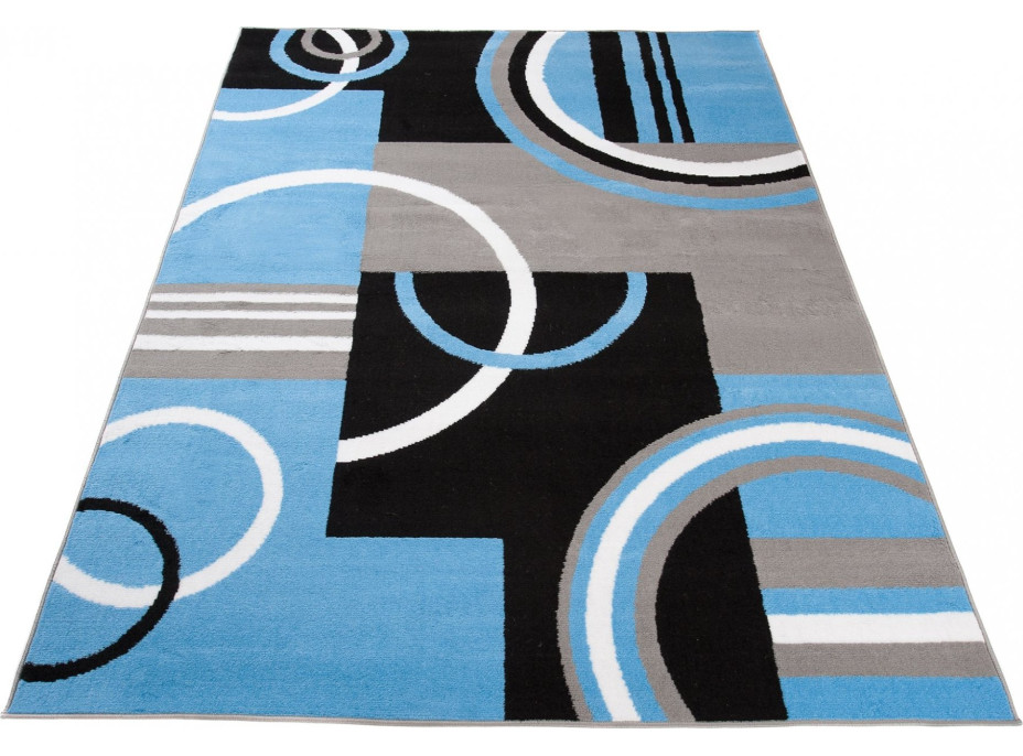 Kusový koberec MAYA Circles - modrý