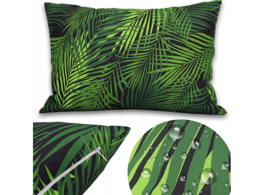 Voděodolný povlak na polštář BOTANIC Dark Palms 40x60 cm