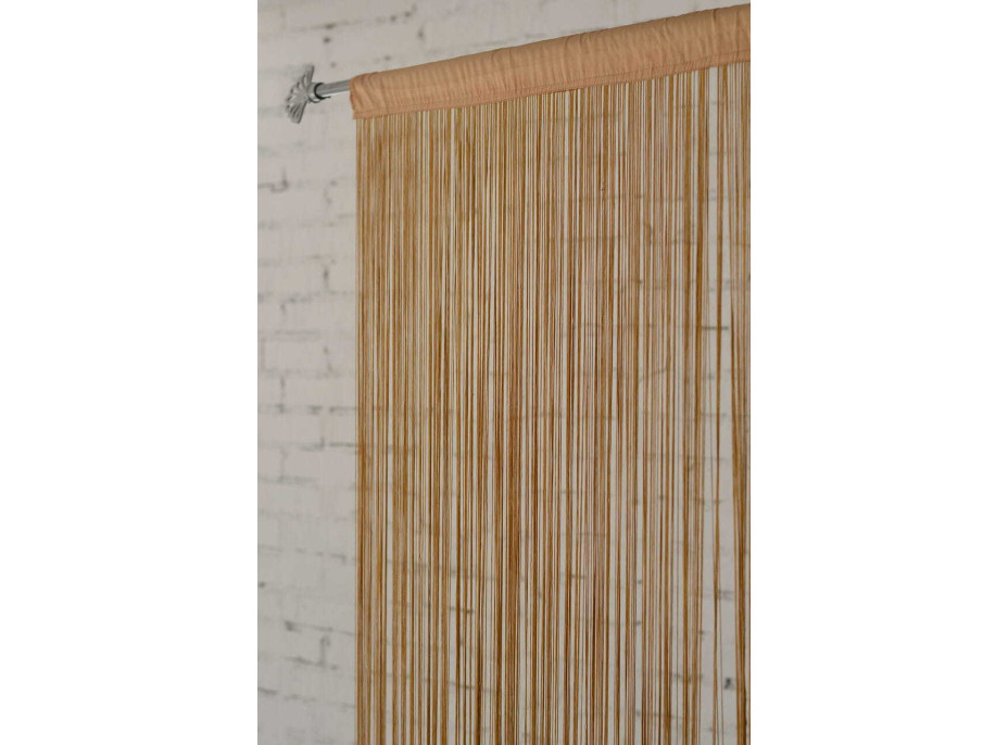 Šňůrkový závěs SPAGHETTI 90x280 cm - béžový