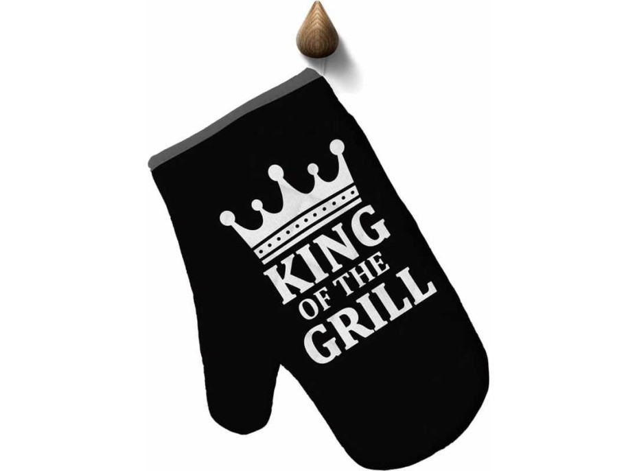 Kuchyňská rukavice KING OF THE GRILL 17x28 cm - černá