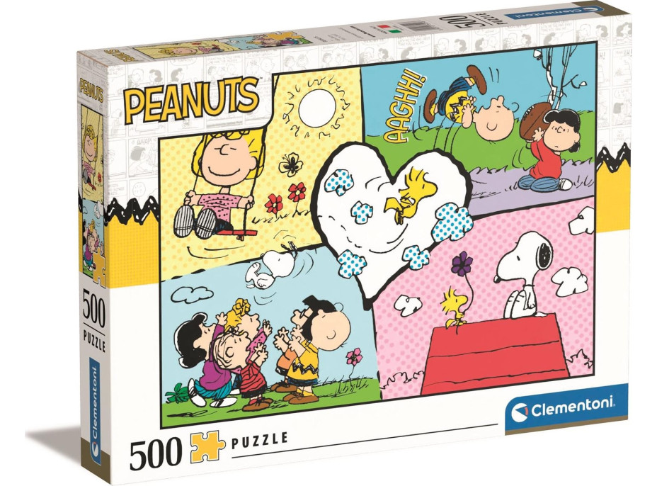 CLEMENTONI Puzzle Peanuts 500 dílků