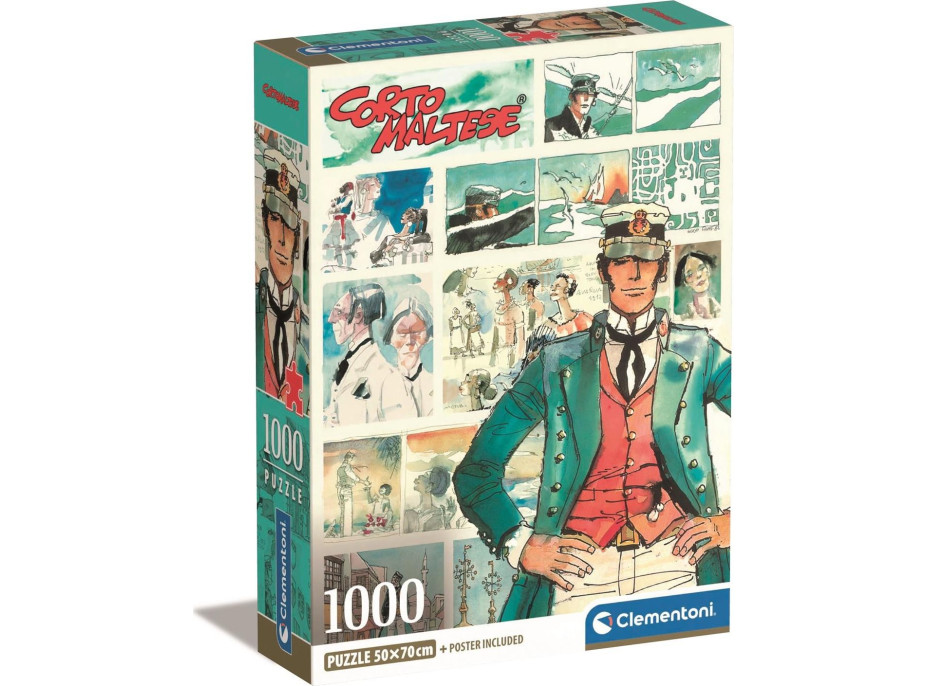 CLEMENTONI Puzzle Corto Maltese: Dobrodružný námořník 1000 dílků