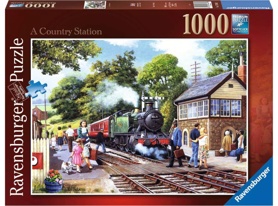 RAVENSBURGER Puzzle Vlaková zastávka na venkově 1000 dílků