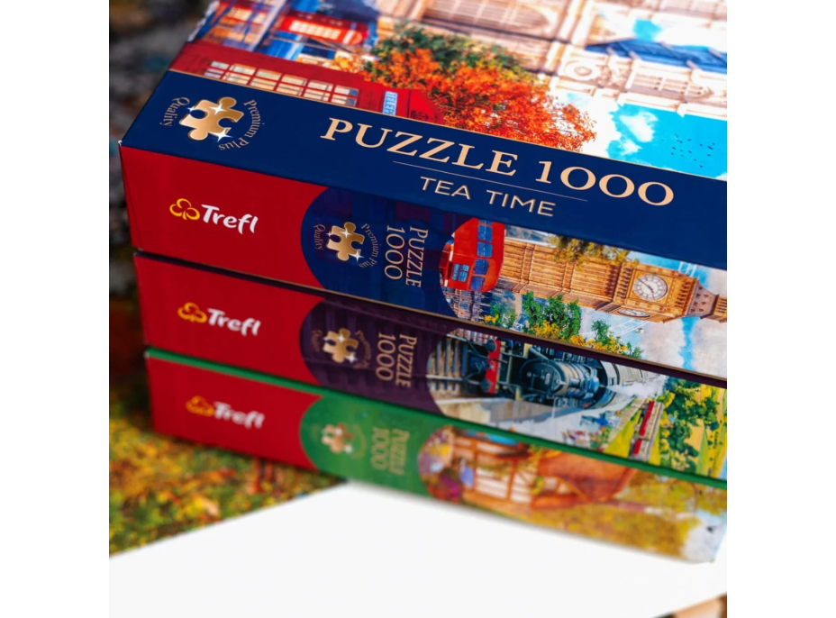 TREFL Puzzle Premium Plus Tea Time: Dřevěná chata 1000 dílků