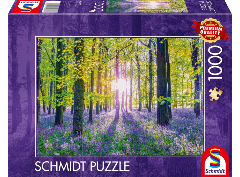 SCHMIDT Puzzle Jemné modré zvonky v lese 1000 dílků