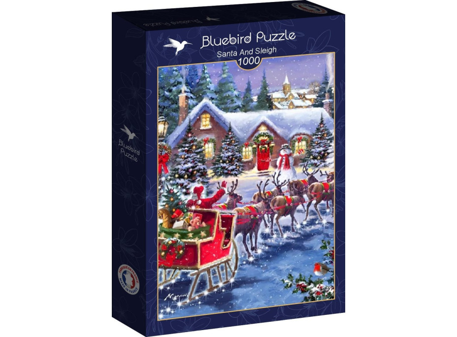 BLUEBIRD Puzzle Santa a sáně 1000 dílků