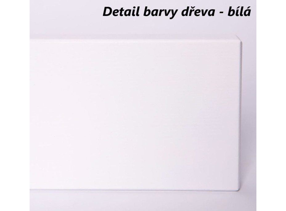 Dětská Montessori postel z masivu borovice BETTY - 200x90 cm - BÍLÁ