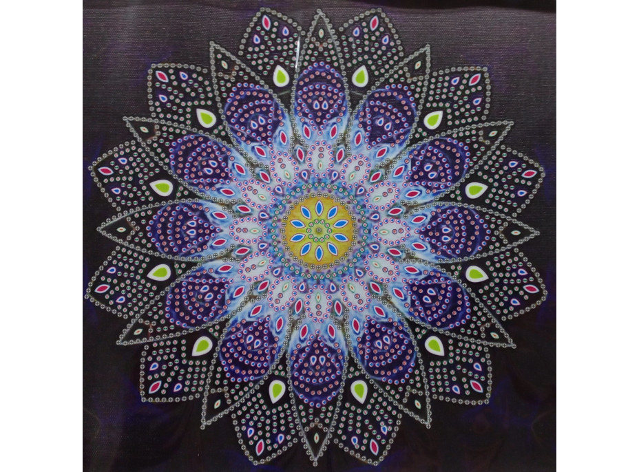 Norimpex Diamantové malování 7D Modrá mandala 30x30 cm