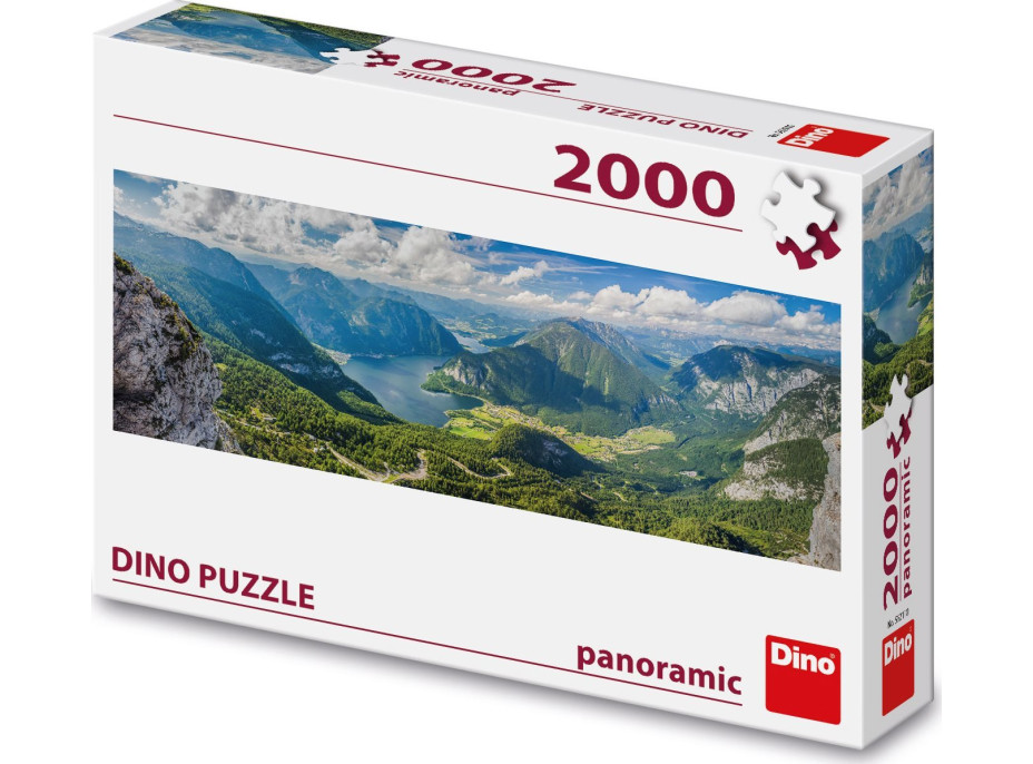 DINO Panoramatické puzzle Pohled na Alpy 2000 dílků