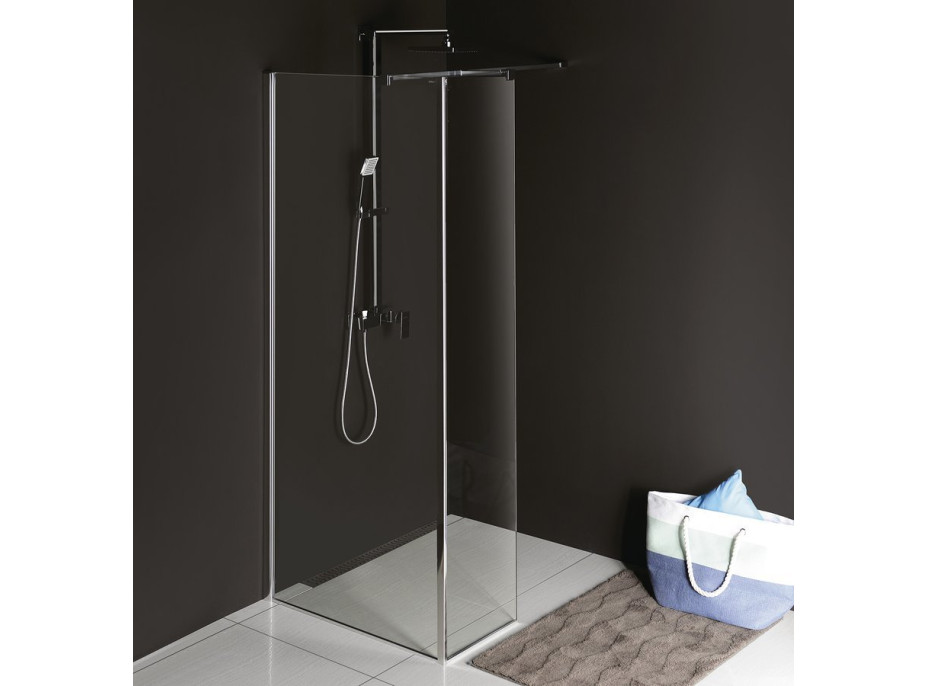 Polysan MODULAR SHOWER pevný panel k instalaci na stěnu modulu MS2, 600 mm, levý MS2B-60L