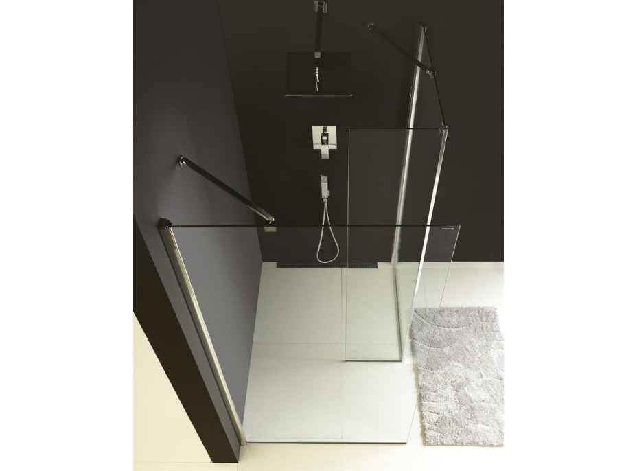 Polysan MODULAR SHOWER pevný panel k instalaci na stěnu modulu MS2, 800 mm, pravý MS2B-80R