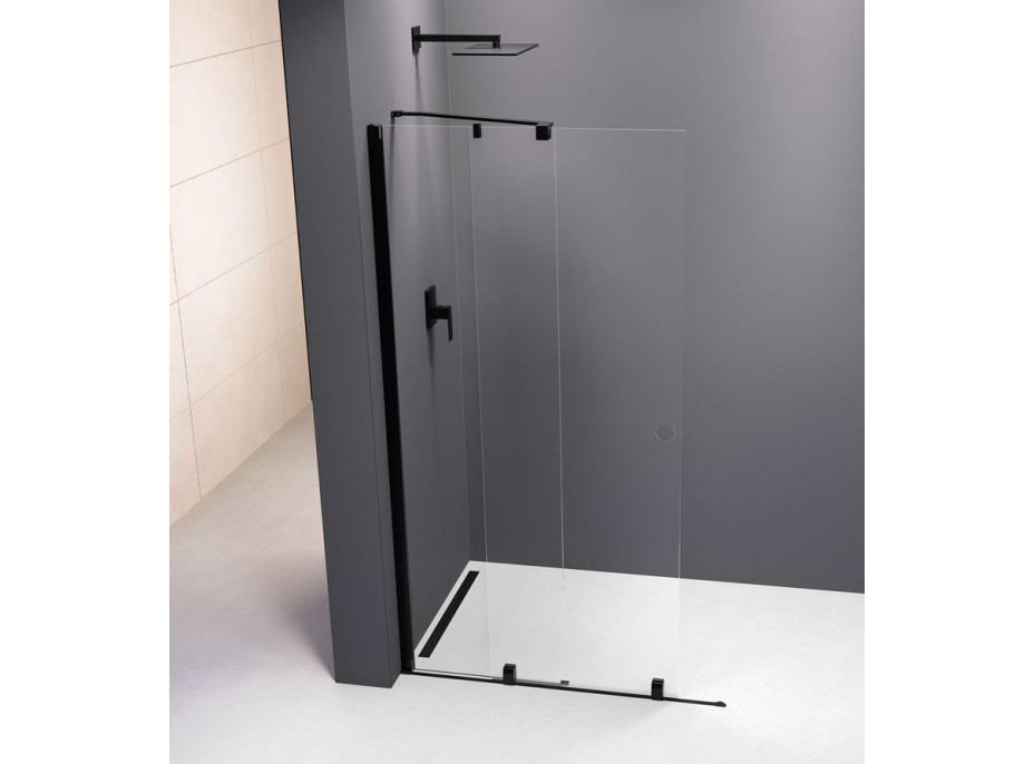 Polysan MODULAR SHOWER zástěna s pojezdy 1600 mm, černá MS5-160B