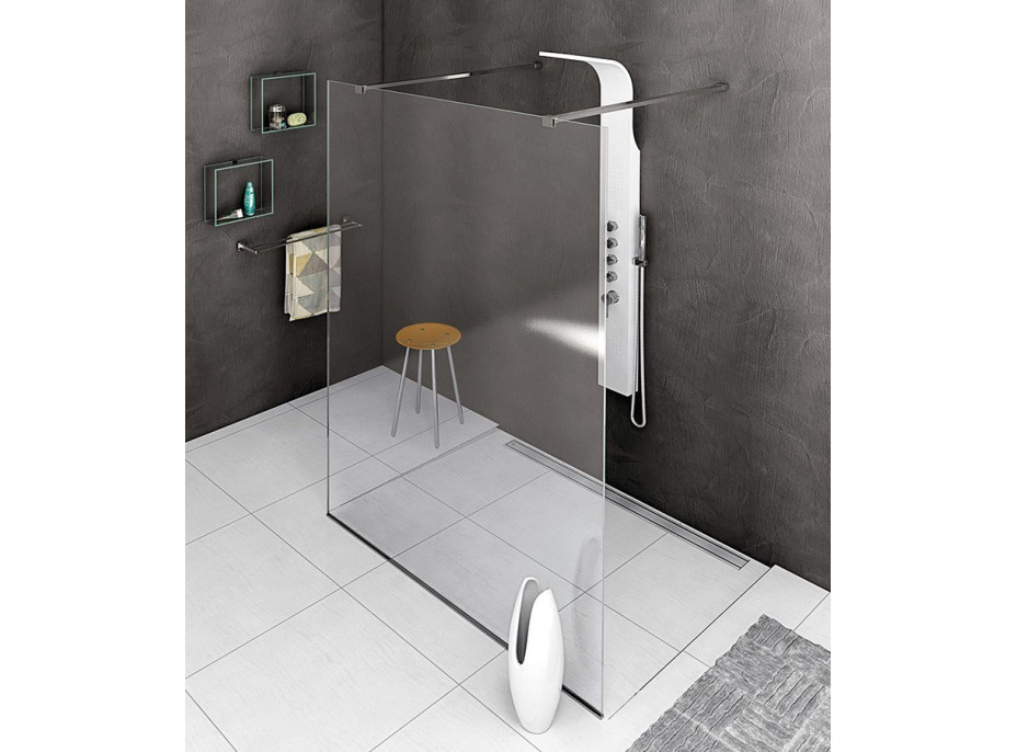 Polysan MODULAR SHOWER jednodílná zástěna WALK-IN, 1200mm MS4-120