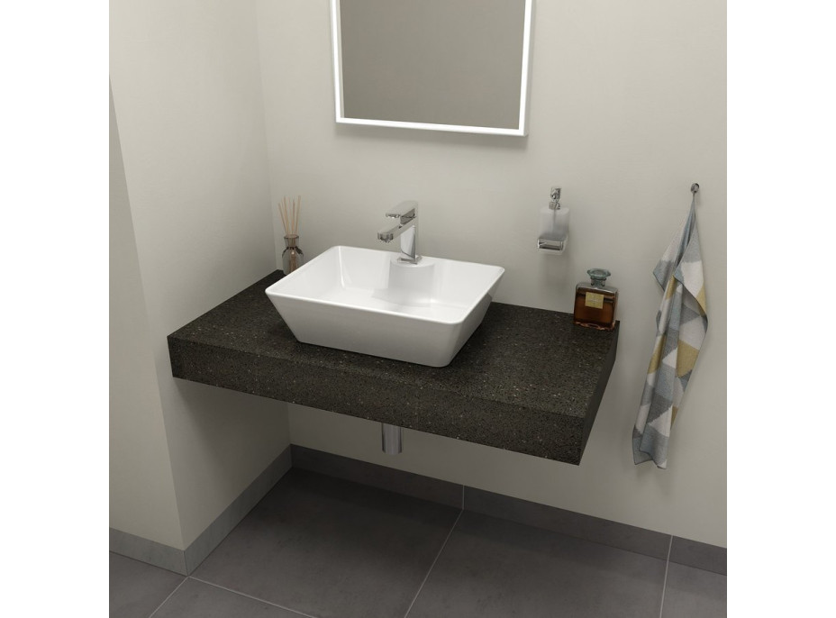 Sapho TAILOR rockstone deska 100x50 cm, provedení límce R TR100R