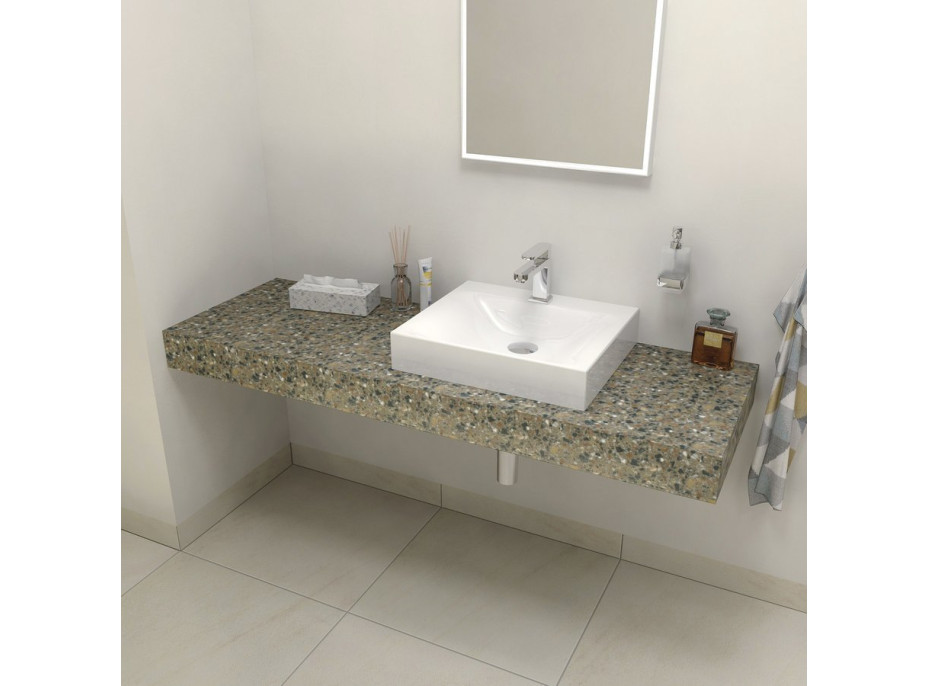 Sapho TAILOR rockstone deska 150x50 cm, provedení límce R TR150R