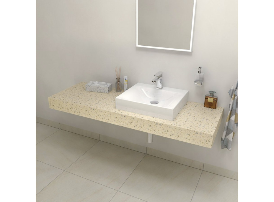 Sapho TAILOR rockstone deska 130x50 cm, provedení límce C TR130C