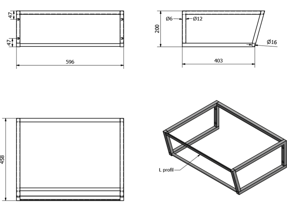 Sapho SKA konzole pod umyvadlo 600x200x460mm, bílá mat SKA211