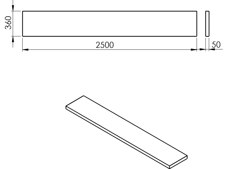 Sapho AVICE deska 250x36cm, dub Rover AV2564