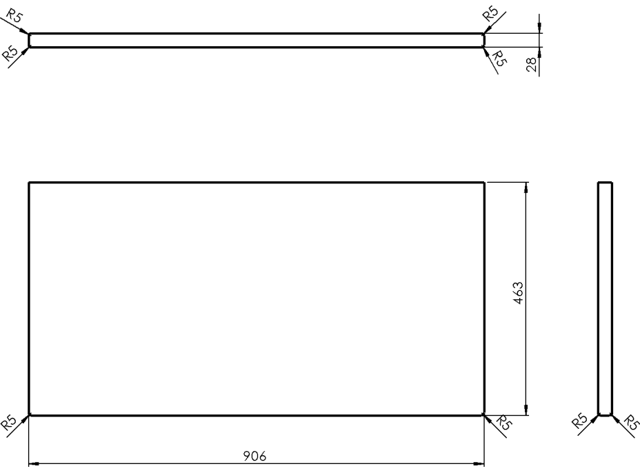 Sapho WOODY deska 906x28x463mm, masiv přírodní dub WDS900-70