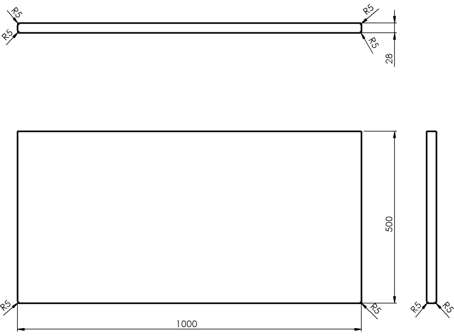 Sapho WOODY deska 1000x28x500mm, masiv přírodní dub WD100-70