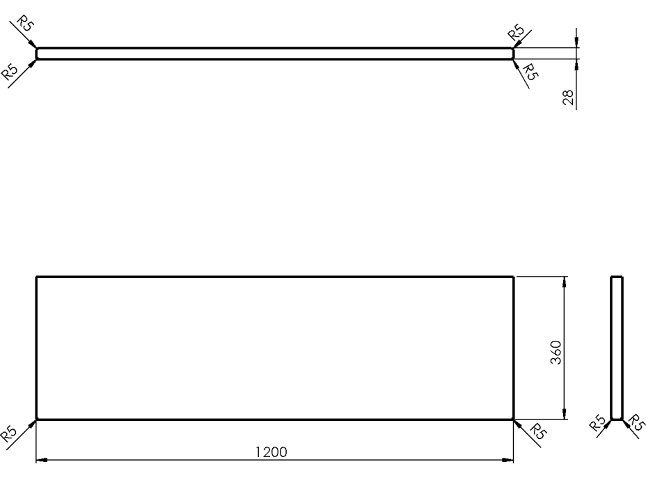 Sapho WOODY deska 1200x28x360mm, masiv přírodní dub WD126-70