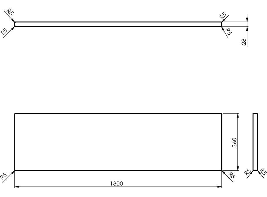 Sapho WOODY deska 1300x28x360mm, masiv přírodní dub WD136-70