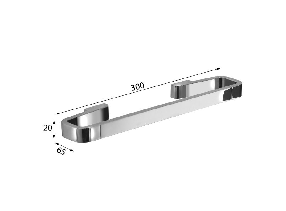 Gedy SAMOA držák ručníků 300x65mm, černá mat A8213014