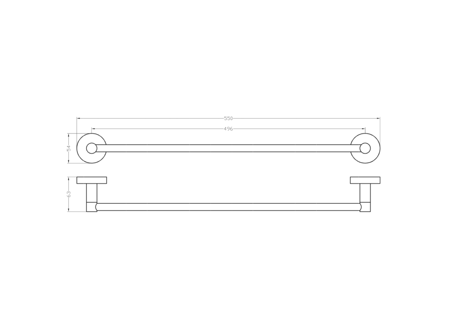 Sapho Magnetický držák ručníků 55cm XJ439