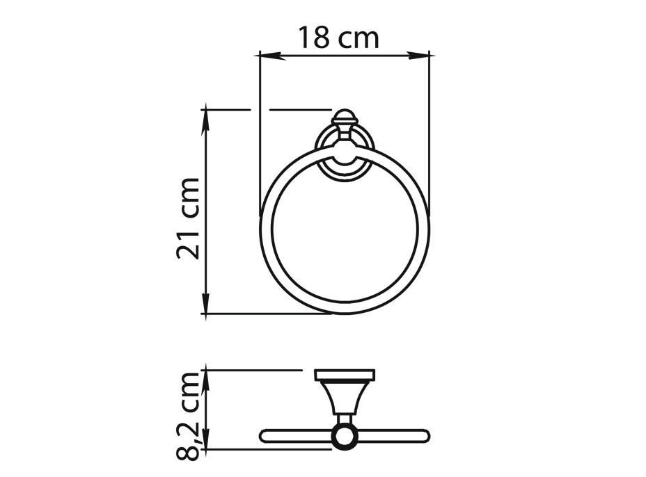 Gedy NEVIS držák ručníků kruh, chrom NV7013