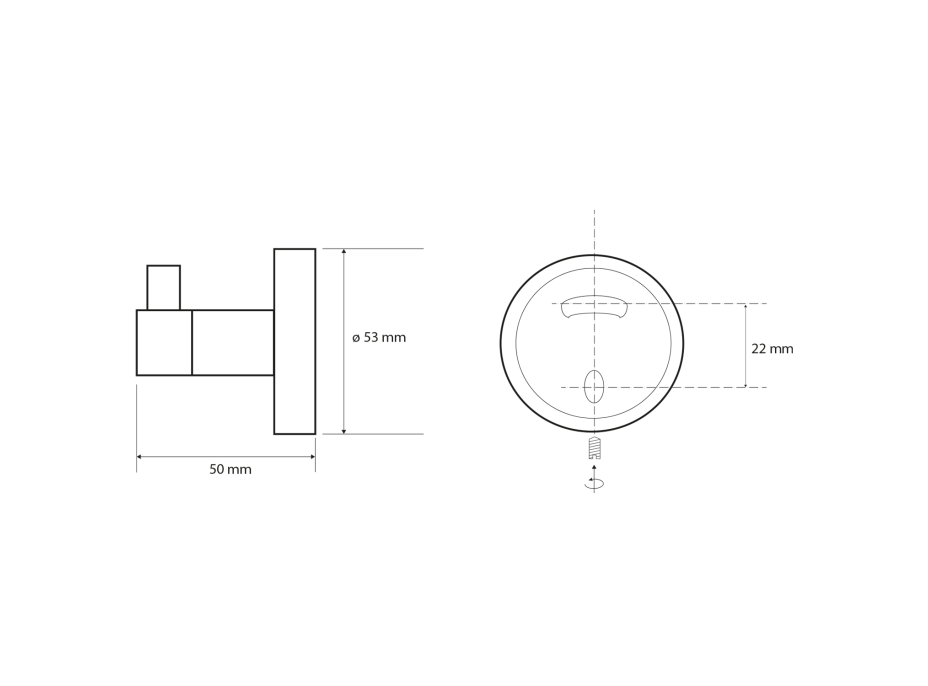 Sapho X-ROUND E háček, chrom XR205