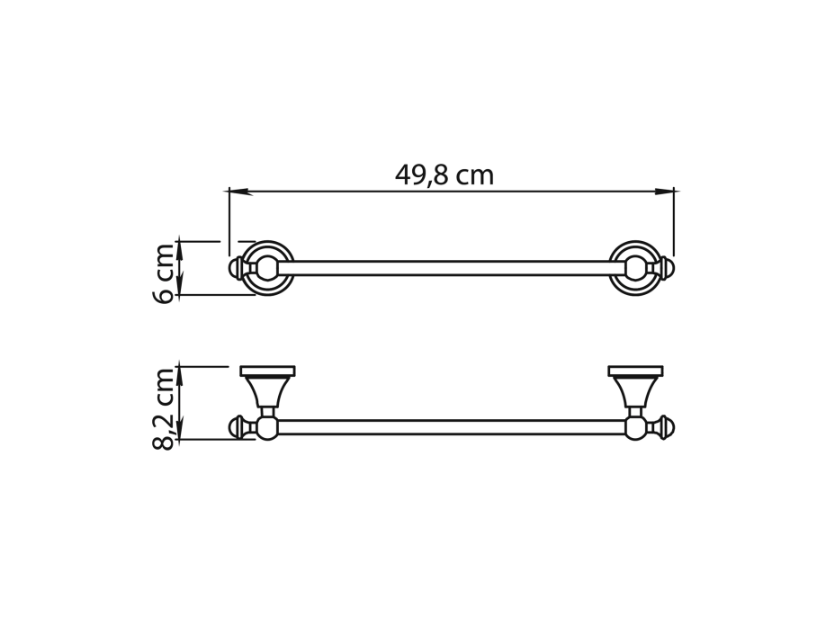 Gedy NEVIS držák ručníků 450x82mm, chrom NV214513