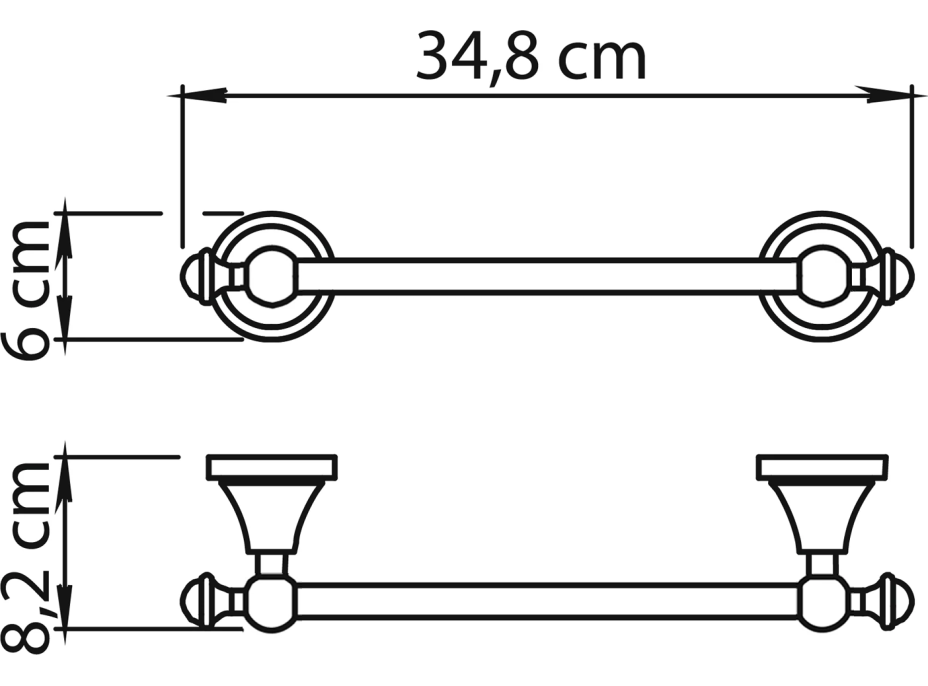 Gedy NEVIS držák ručníků 300x82mm, chrom NV213013