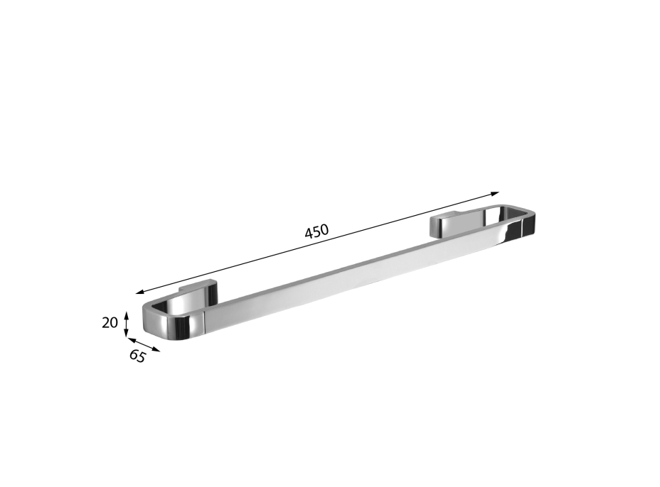 Gedy SAMOA držák ručníků 450x65mm, chrom A8214513