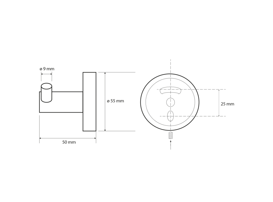 Sapho X-ROUND E dvojháček, chrom XR202