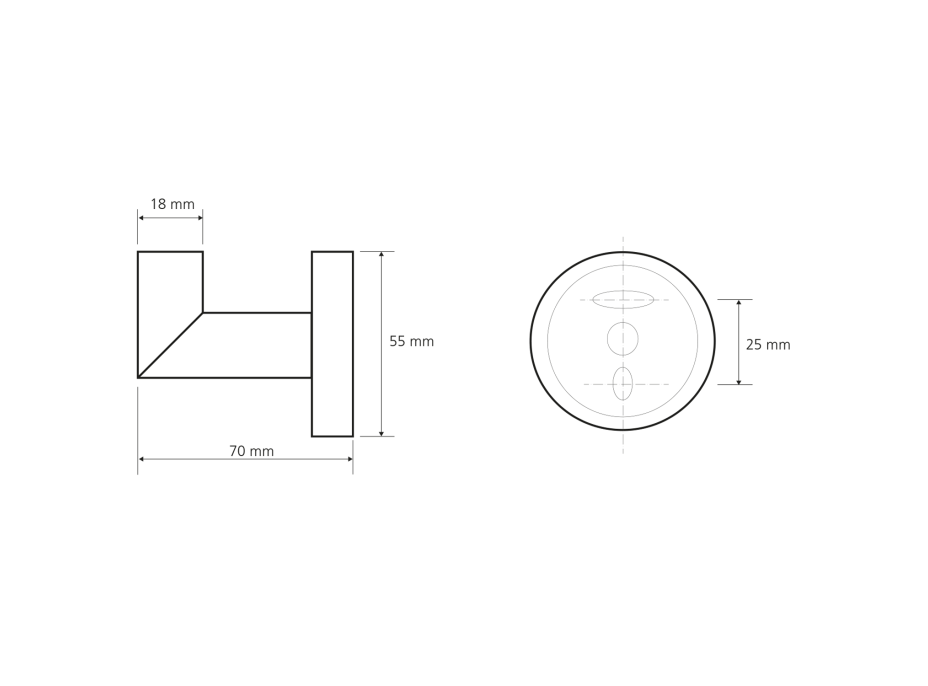 Sapho X-ROUND háček, chrom XR208