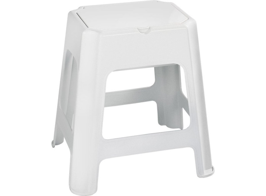 Aqualine Koupelnová stolička s úložným prostorem, bílá 90902W
