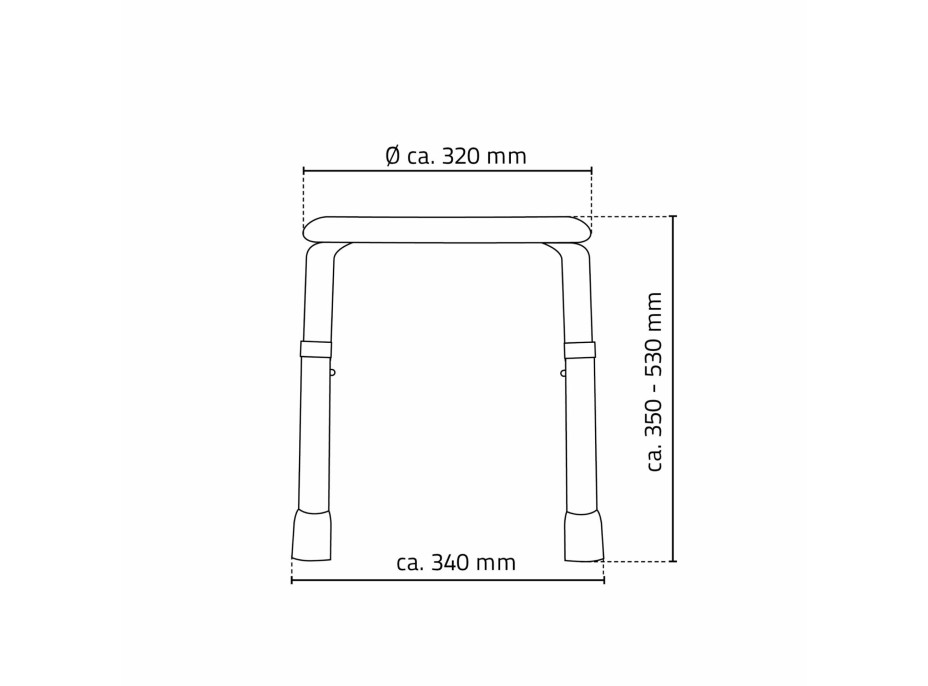 Ridder HANDICAP sedátko koupelnové, průměr 32cm, bílá A00603101