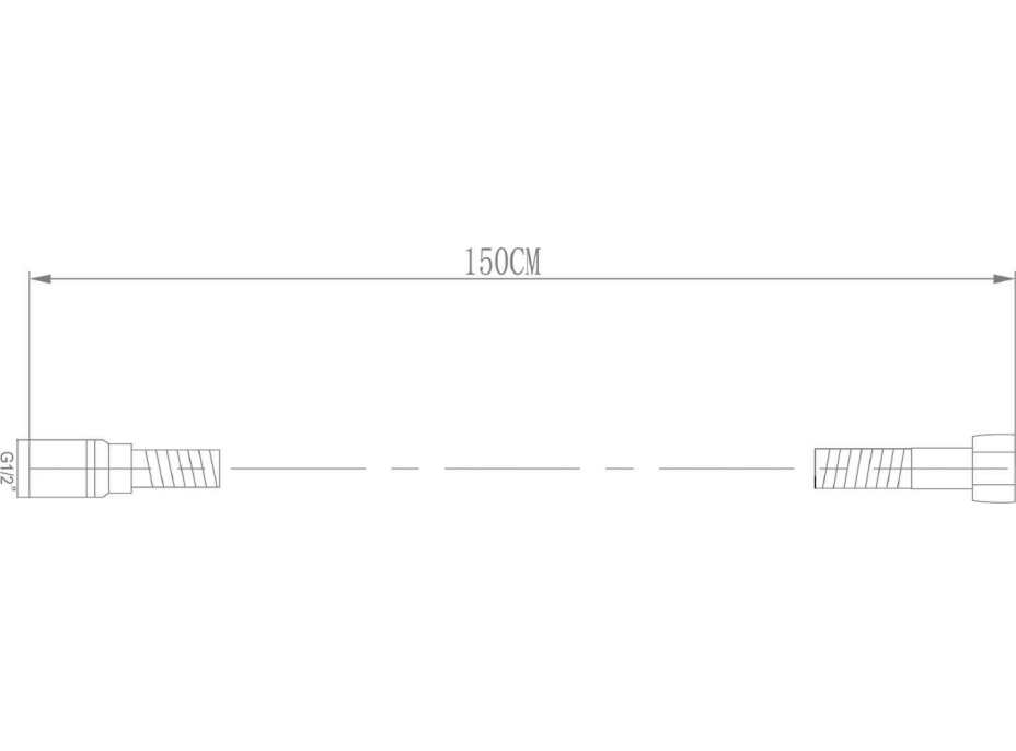 Sapho LUX kovová sprchová hadice, roztažitelná 150-180cm, chrom FSACC293