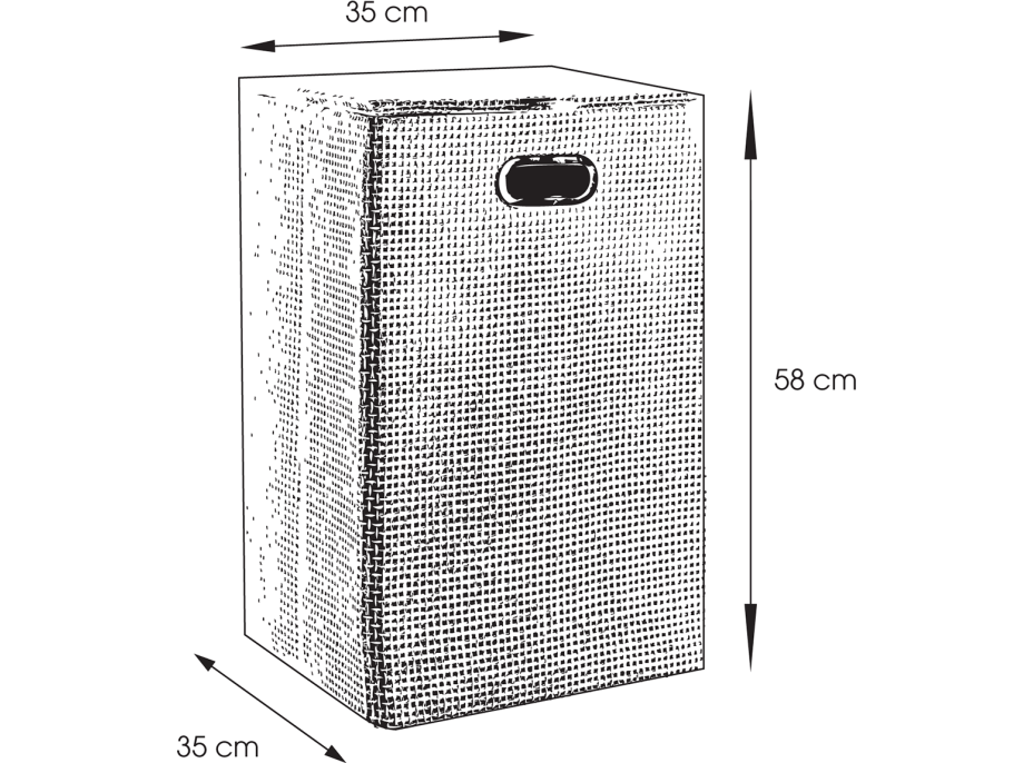 Gedy Koš na prádlo 35x58x35cm, šedá LA3808