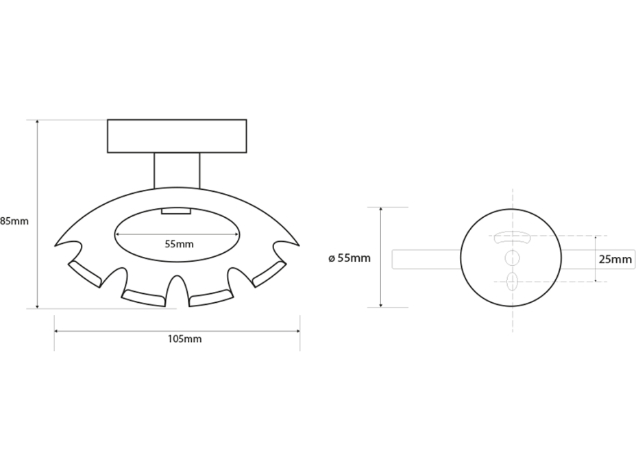 Sapho X-ROUND držák kartáčků, chrom XR901