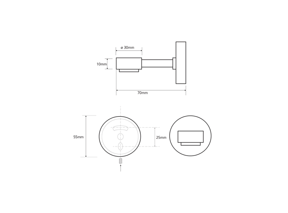 Sapho X-ROUND mýdlenka magnetická, chrom XR802