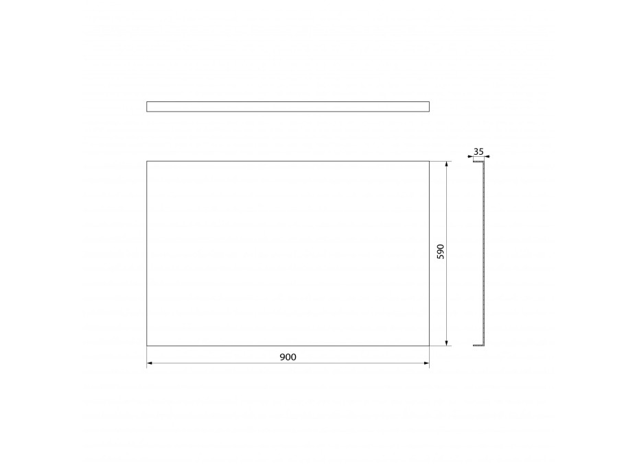 Polysan PLAIN panel boční 90x59cm 72714