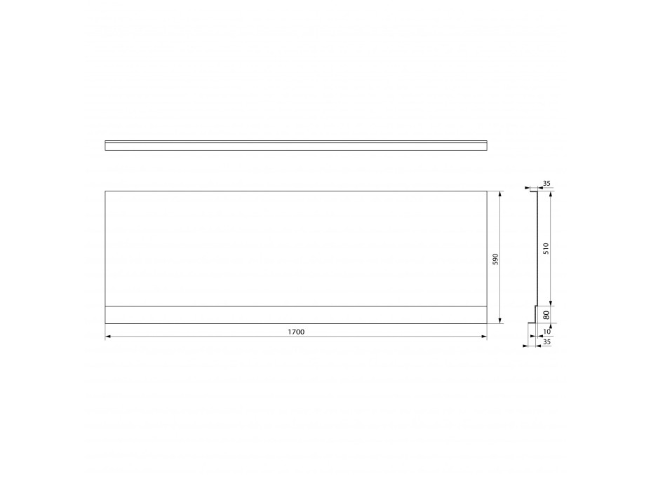 Polysan PLAIN NIKA panel 170x59cm 72525