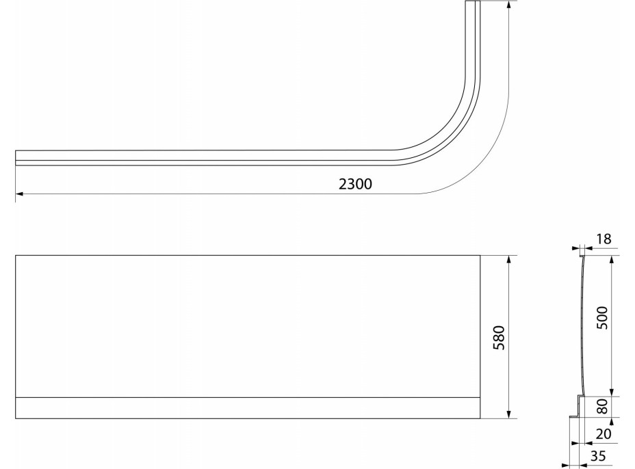 Polysan ASTRA L panel čelní 33812